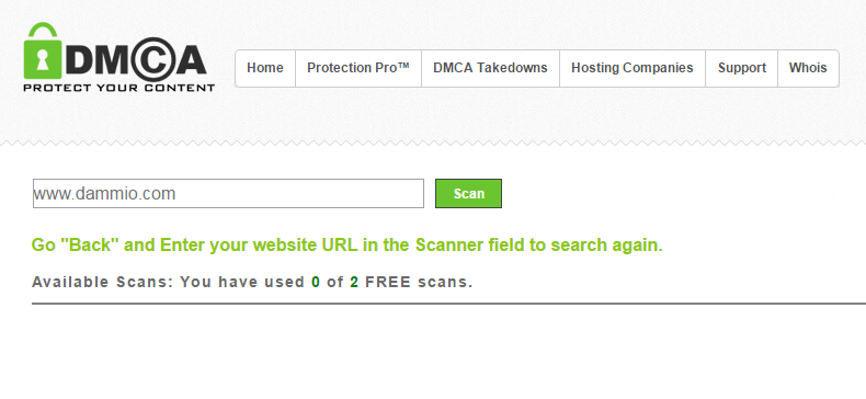 Công cụ DMCA Scan